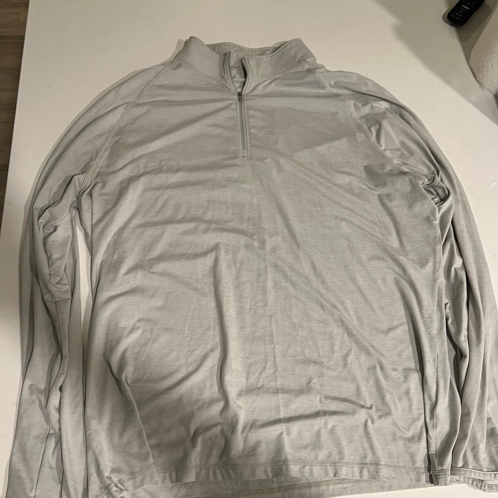 Light Gray Quarter-Zip Pullover